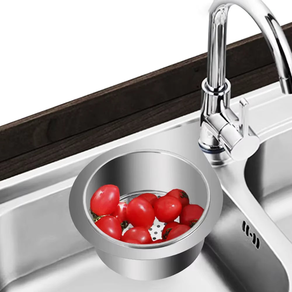 Stainless Steel Kitchen Swan Sink Strainer Basket Hanging Waste Drain Filter Basket Fruit Vegetable Drainer Sponge Rack Storage