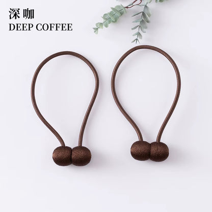 Elegant Magnetic Curtain Tiebacks – 2-Pack Decorative Polyester Buckle Clips for Effortless Style and Hold