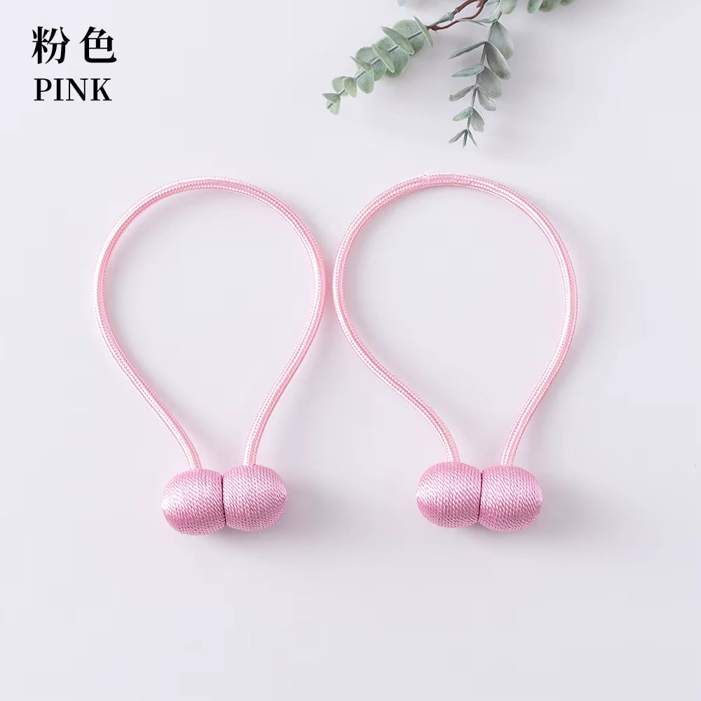 Elegant Magnetic Curtain Tiebacks – 2-Pack Decorative Polyester Buckle Clips for Effortless Style and Hold