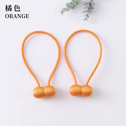 Elegant Magnetic Curtain Tiebacks – 2-Pack Decorative Polyester Buckle Clips for Effortless Style and Hold